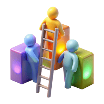beautiful contemporary Teamwork, Collaboration, and Career Advancement high resolution png