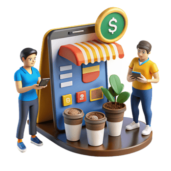beautiful contemporary Mobile E-commerce Online Store Growth Digital Transactions premium png