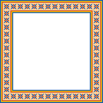 colored square classic byzantine ornament. Rectangle, border, Ancient Greece, Eastern Roman Empire frame. Decoration of Russian Church vector