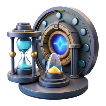 stunning classic Futuristic Timepiece Hourglass, Portal, and Sands of Time original png