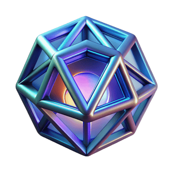 extraordinary traditional Iridescent Geometric 3D Model Abstract Polyhedron Design exclusive png