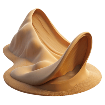 serene abstract Sand Dune Slide Abstract 3D Render of Sculpted Sand detailed png