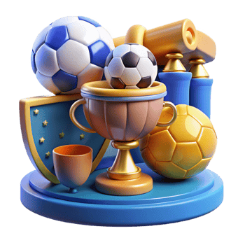 serene vintage Soccer Tournament Trophy, Balls, Shield Whistle authentic png