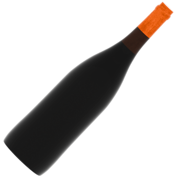 3d render black wine bottle with transparent background png