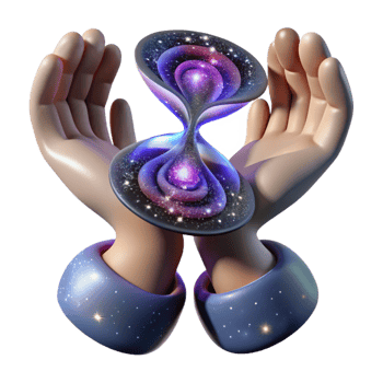 Cosmic Hourglass Exploring the Universes Mysteries png