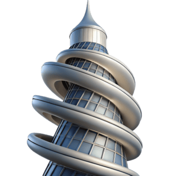 magnificent creative Spiral Tower Futuristic Architecture Design authentic png