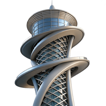 vibrant modern Spiral Tower Modern Architectural Design high resolution png