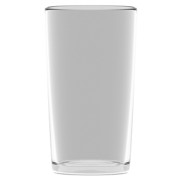 3d render empty glass cup with transparent background png