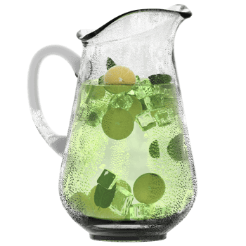 3d render lemonade pitcher with transparent wallpaper png