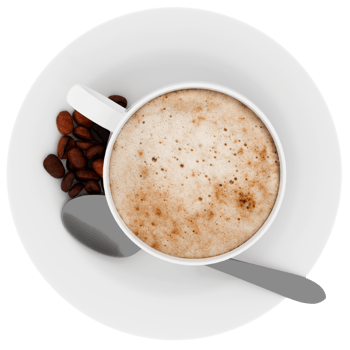 3d render cappuccino coffee cup with transparent background png