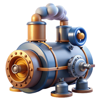 elegant classic Steampunk Engine Retro-Futuristic Machine Design premium png