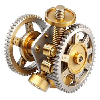 beautiful vintage Precise Gear Mechanism Engineering Design Functionality high resolution png