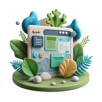 stunning modern Eco-Friendly Website Design Green UI UX detailed png