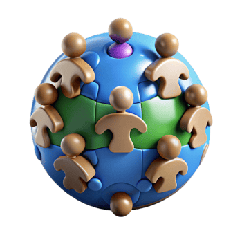 magnificent creative Global Community Interconnectedness and Collaboration original png