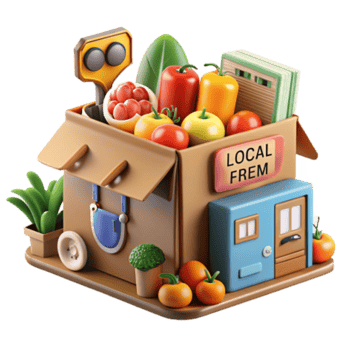 elegant traditional Fresh Produce Market Local Farm Box Delivery professional png