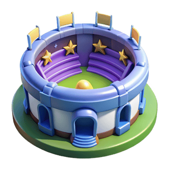 serene creative 3D Render of a Circular Arena with Seating professional png