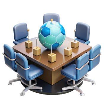 vibrant rustic Global Strategy Meeting International Collaboration and Teamwork detailed png