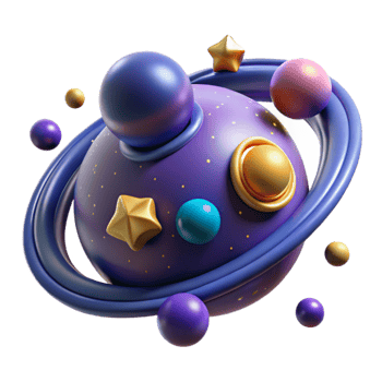 dramatic minimalist Celestial Orb 3D Render of Abstract Planet exclusive png