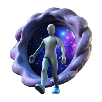 serene modern Stepping into the Cosmos A Journey Through Space original png