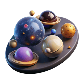serene artistic Cosmic Sphere Collection A 3D Universe genuine png