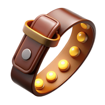 magnificent minimalist Illuminated Leather Bracelet with Buckle professional png