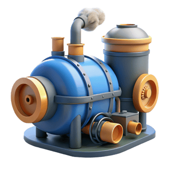 stunning classic Cartoon Steam Engine 3D Model Render original png