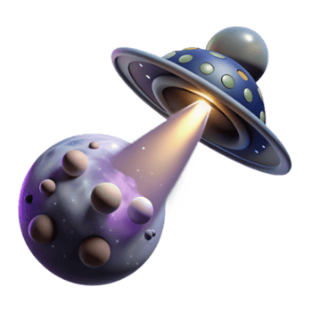extraordinary artistic UFO Beam Engulfs Planetary System exclusive png