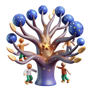 elegant rustic Unity, Community, and Growth A Symbolic Tree of Collaboration premium png