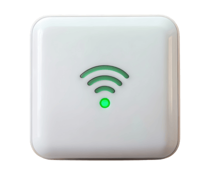White square wifi signal booster on a transparent background png
