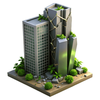 wonderful creative Urban Decay Post-Apocalyptic Cityscape authentic png