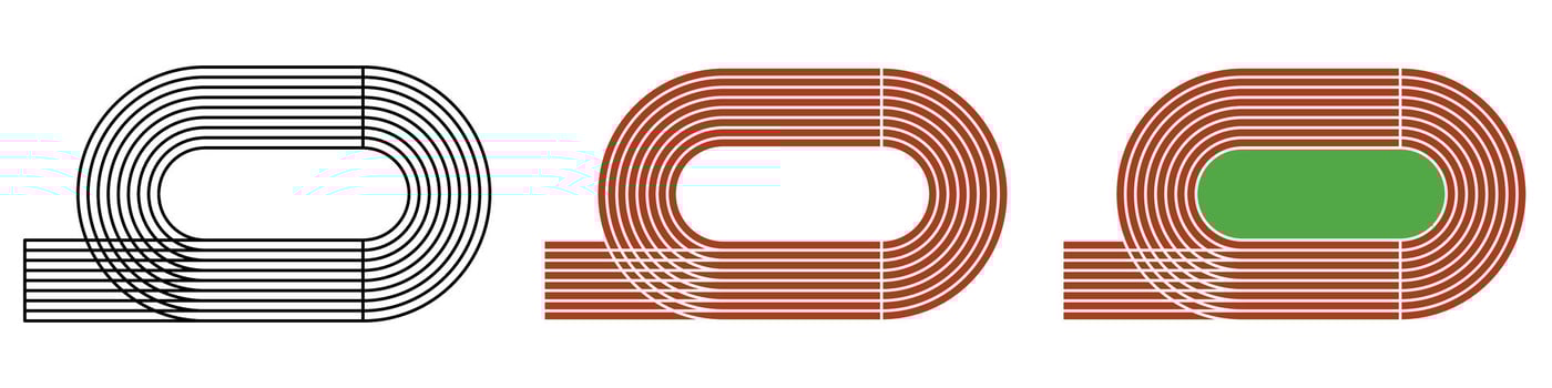 Running track set vector