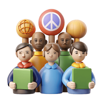 impressive modern Global Unity Diverse People, Shared Future detailed png
