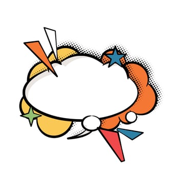 Pop Art Speech Bubble with Comic Book Style vector
