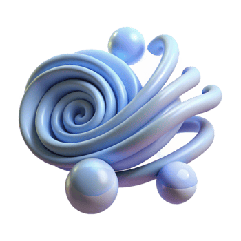 beautiful abstract Abstract 3D Spiral Design with Spheres professional png