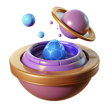 vibrant creative Cosmic Egg 3D Render of Celestial Orb premium png