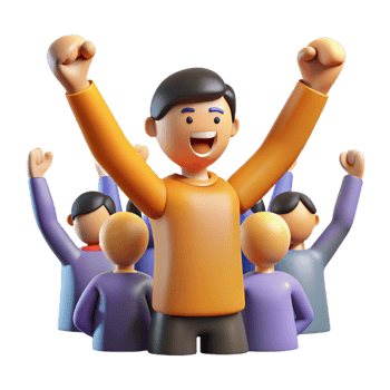 impressive modern Celebrating Success A Group of People Rejoicing professional png