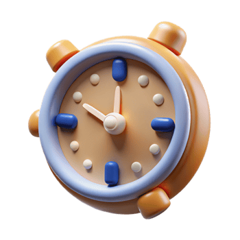 impressive artistic Cute 3D Clock Time Management, Digital Art, Alarm Clock Design premium png