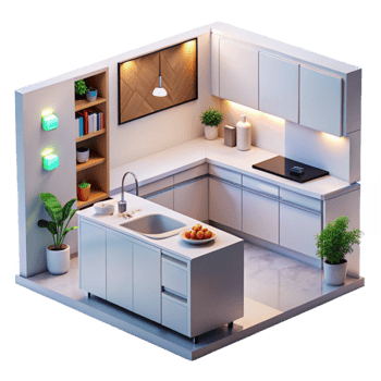 dramatic creative Modern Kitchen Design Island, Cabinets, Lighting genuine png