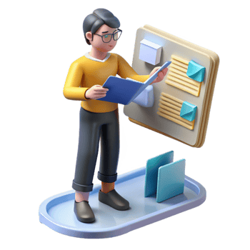 extraordinary creative Person Reviewing Documents and Planning professional png