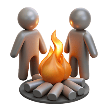 extraordinary artistic Campfire Friends Sharing Stories and Warmth original png