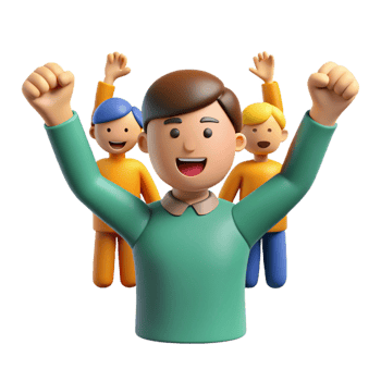vibrant vintage Teamwork Success Celebrating Achievements Together high resolution png