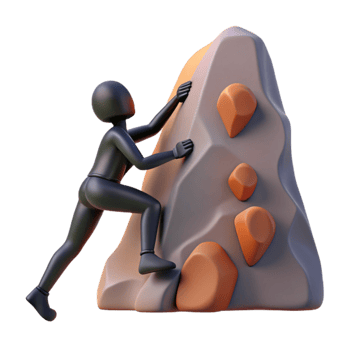 vibrant modern Climbing the Rock A 3D Model of Perseverance professional png