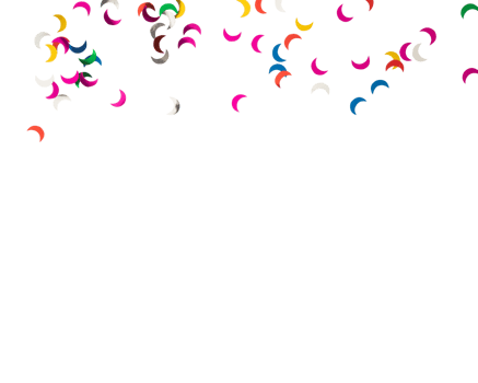 Colorful confetti falling in festive atmosphere, creating joyful scene png
