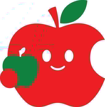 Detailed Apple Illustration Art for Posters vector
