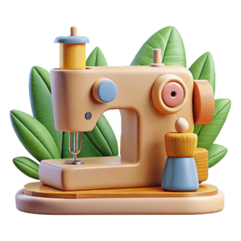 extraordinary traditional Cute Cartoon Sewing Machine Illustration exclusive png