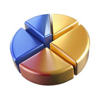 impressive abstract Data Segmentation Visualizing Proportions with 3D Pie Charts professional png