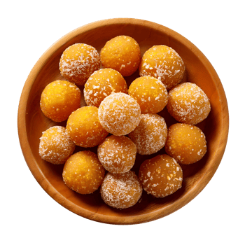 Indian sweets laddu in a bowl png