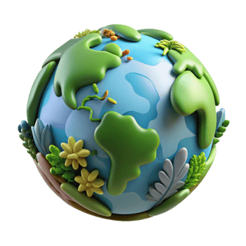 elegant vintage Protecting Our Planet A 3D Earth Representation authentic png