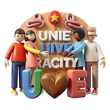 wonderful minimalist Unity, Diversity, and Love Celebrating Inclusivity 4K png