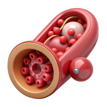 vibrant vintage Blood Vessel Anatomy Cellular Structure and Function authentic png